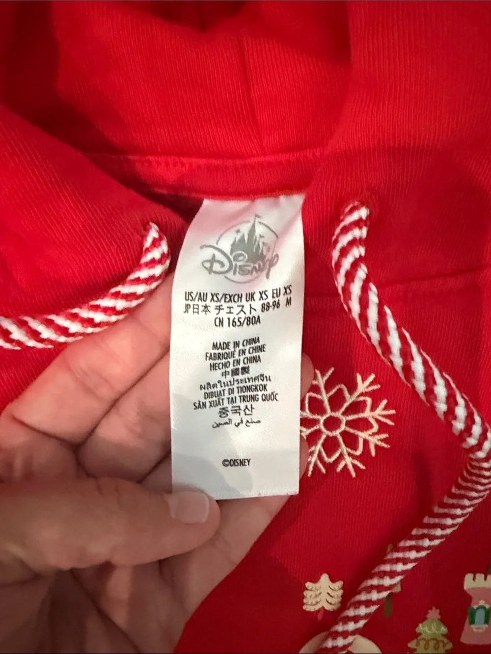 Disney Red Mickey & Minnie Holiday Pullover Hoodie